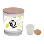 Soy Candle in Bamboo with a Full Color Label - White - Label