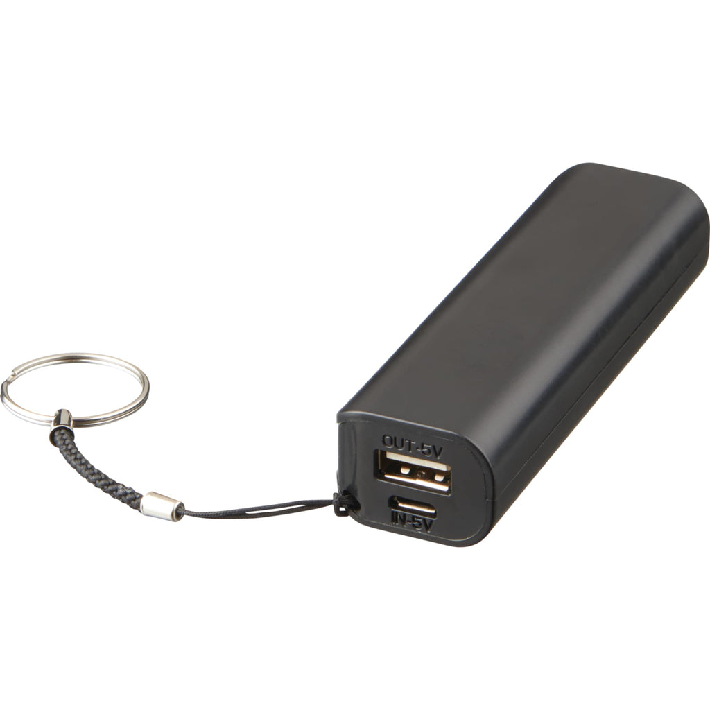 Span Key Ring Power Bank, 1,200 mAh - Black - Photo 2