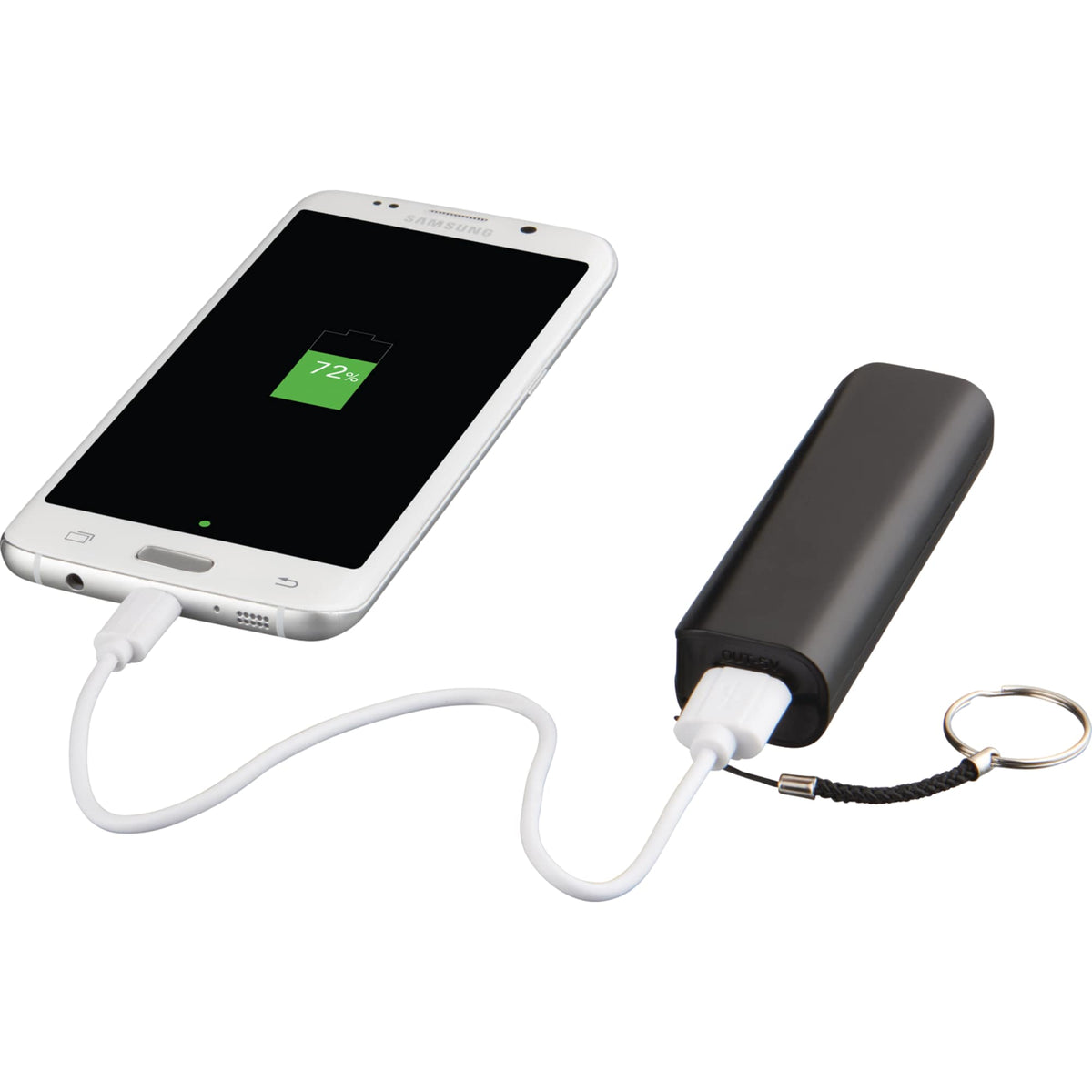 Span Key Ring Power Bank, 1,200 mAh - Black - Photo 3