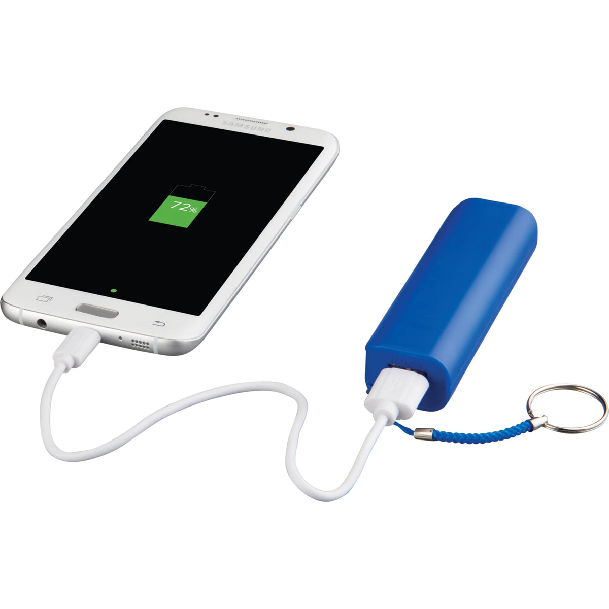 Span Key Ring Power Bank, 1,200 mAh - Royal - Photo 2
