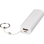 Span Key Ring Power Bank, 1,200 mAh - White - Photo 3