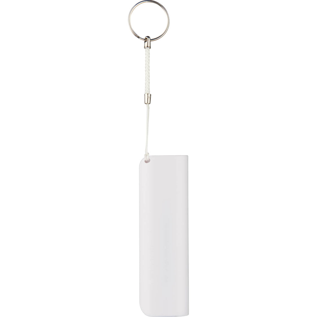 Span Key Ring Power Bank, 1,200 mAh - White - Photo 4