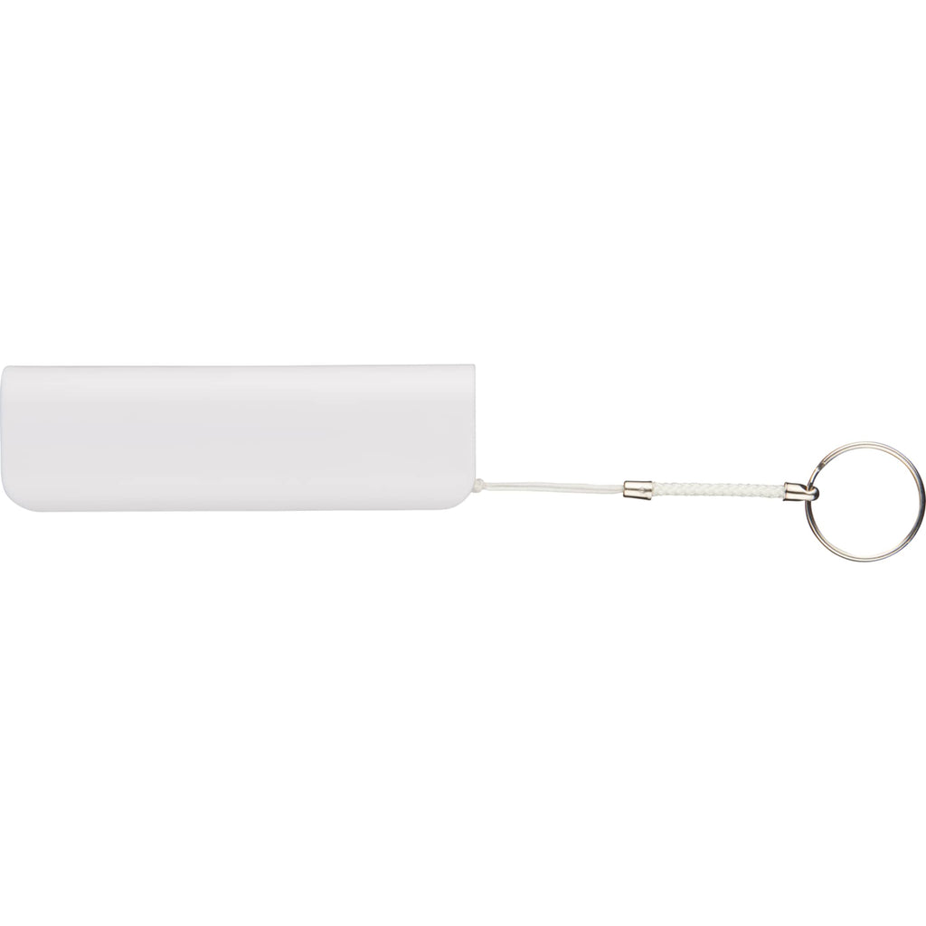 Span Key Ring Power Bank, 1,200 mAh - White - Photo