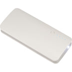 Spare Three-Port Power Bank with Flashlight, 10,000 mAh Full Color - White - Photo 3