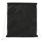 Sparks Recycled Drawstring Bag with Mesh Accents - Black - Back
