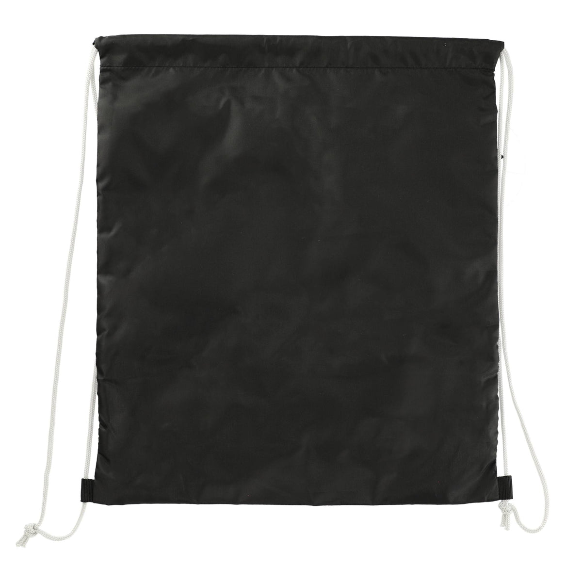Sparks Recycled Drawstring Bag with Mesh Accents - Black - Back