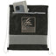Sparks Recycled Drawstring Bag with Mesh Accents - Black - Front