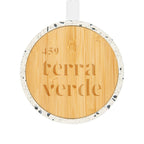 Speckled Bamboo Wireless Charger, 10W - White with Black - Laser Engraving