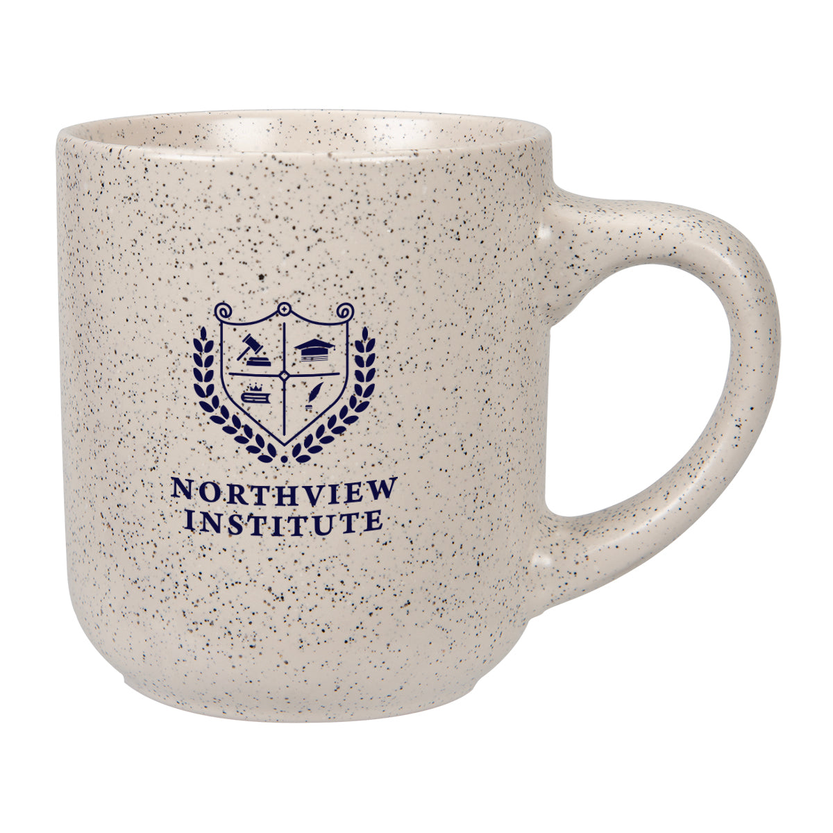 Speckled Matte Ceramic Mug, 14 oz - Natural - Silk Screen