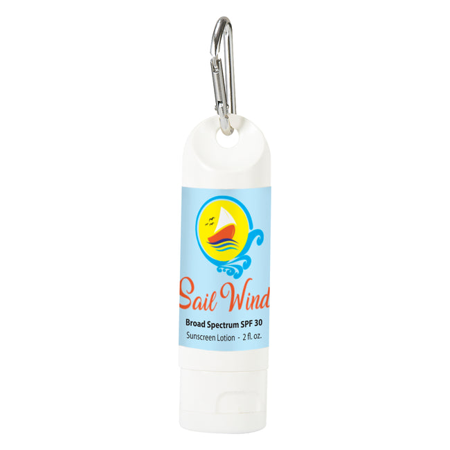 SPF 30 Sunscreen Lotion Carabiner Bottle, 2 oz