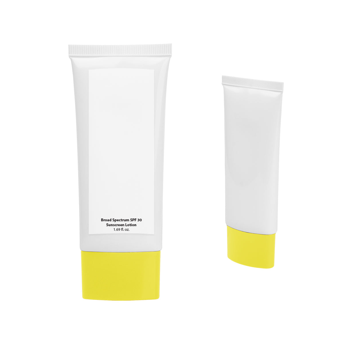 SPF 30 Sunscreen Tube, 1.7 oz - WHITE_Label_Blank