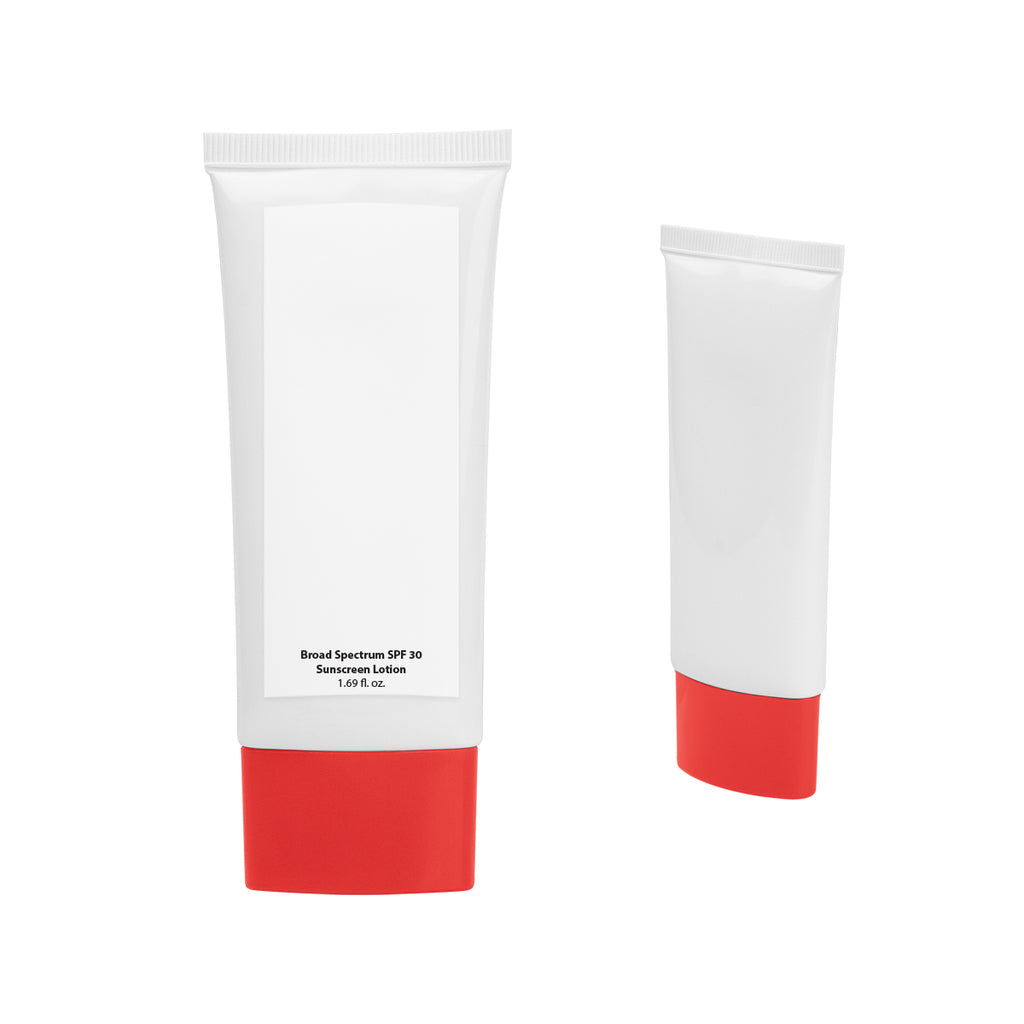 SPF 30 Sunscreen Tube, 1.7 oz - WHITE_Label_Blank