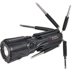 Spidey Screwdriver Flashlight in Recycled ABS, 10 in 1 - Black - Front