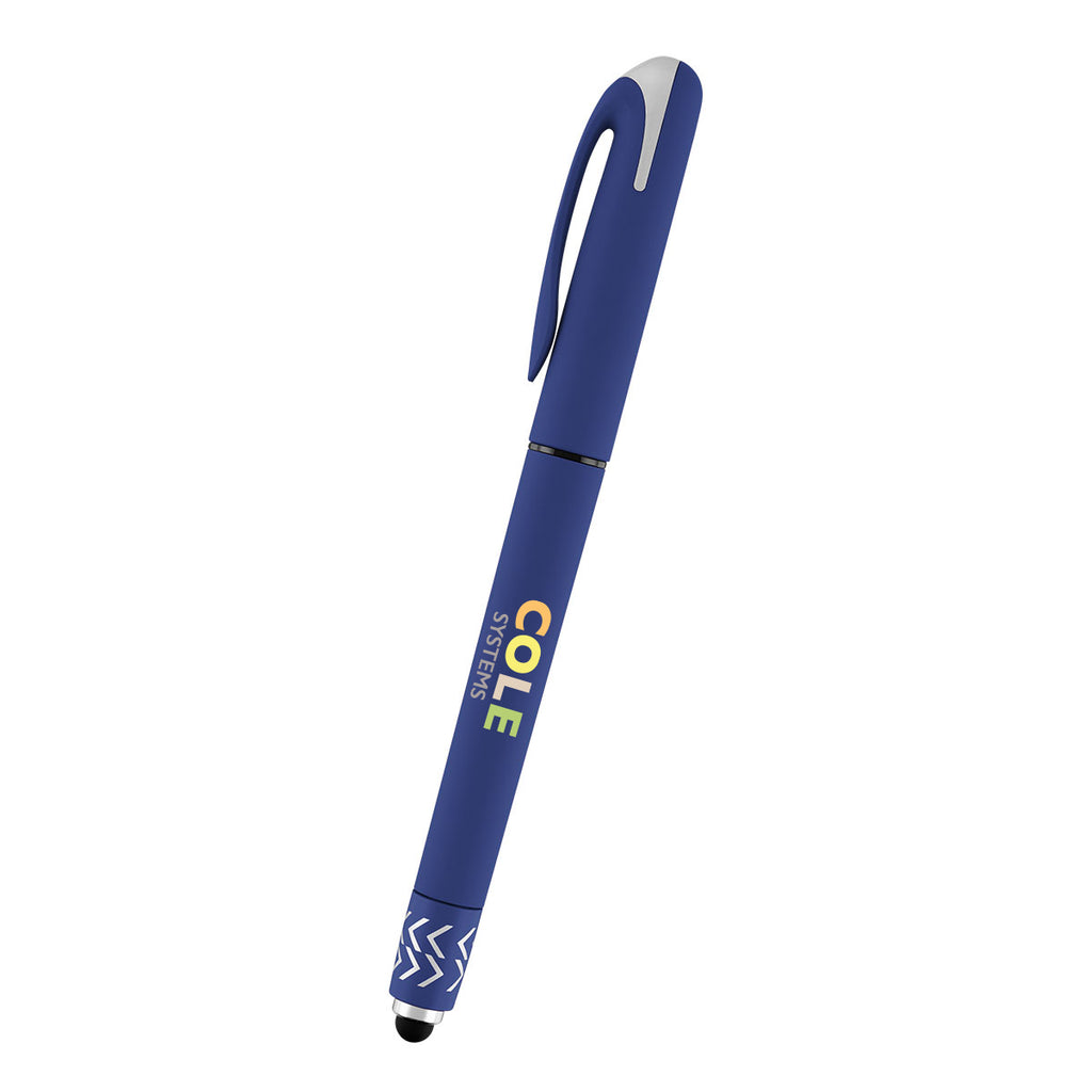 Spin Top Gel Pen and Stylus - Blue - Full Color