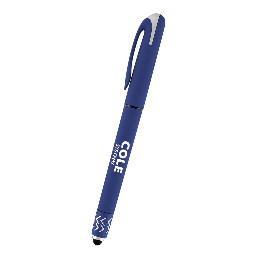 Spin Top Gel Pen and Stylus - Blue - Silk Screen