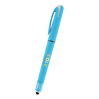 Spin Top Gel Pen and Stylus Full Color - Light Blue - Full Color