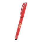 Spin Top Gel Pen and Stylus Full Color - Red - Full Color
