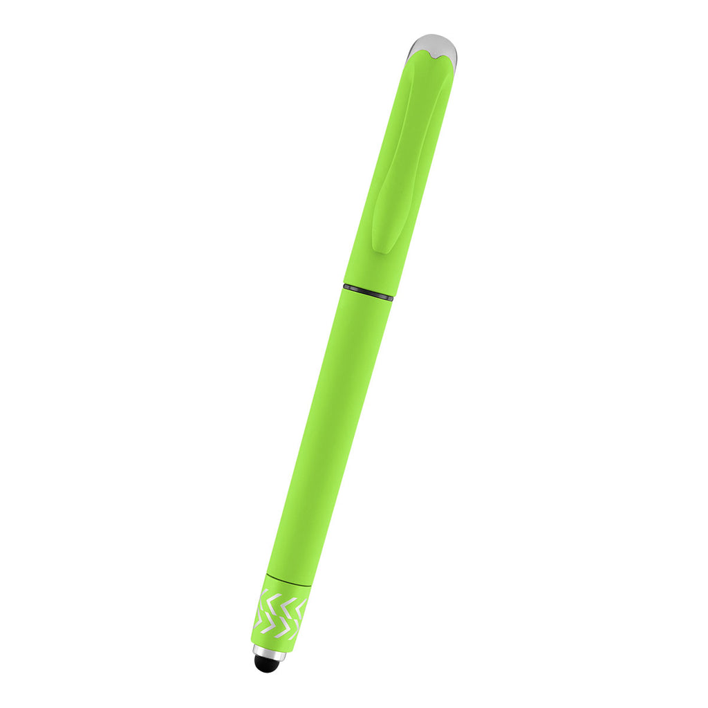 Spin Top Gel Pen and Stylus - Lime Green - Front