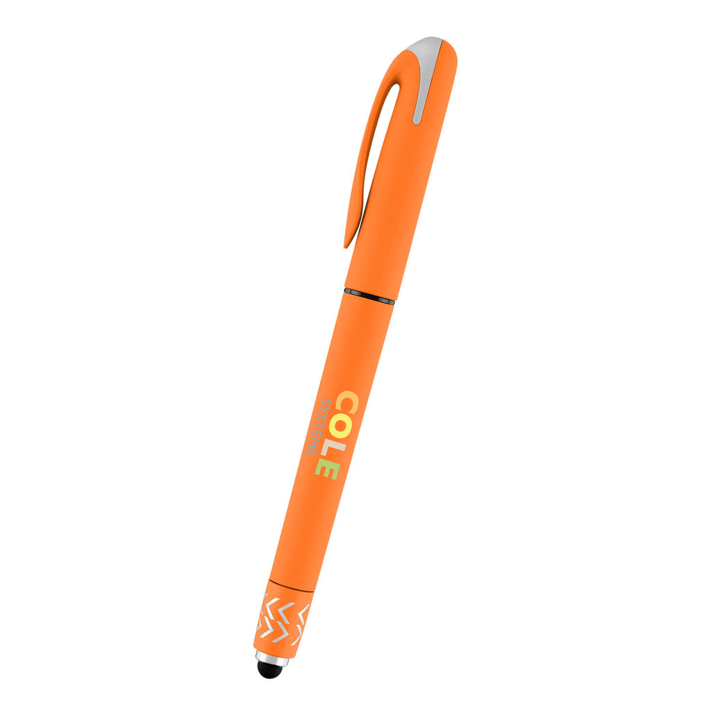 Spin Top Gel Pen and Stylus - Orange - Full Color