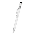 Spin Top Pen and Stylus Laser Engraving - White - Laser Engraving