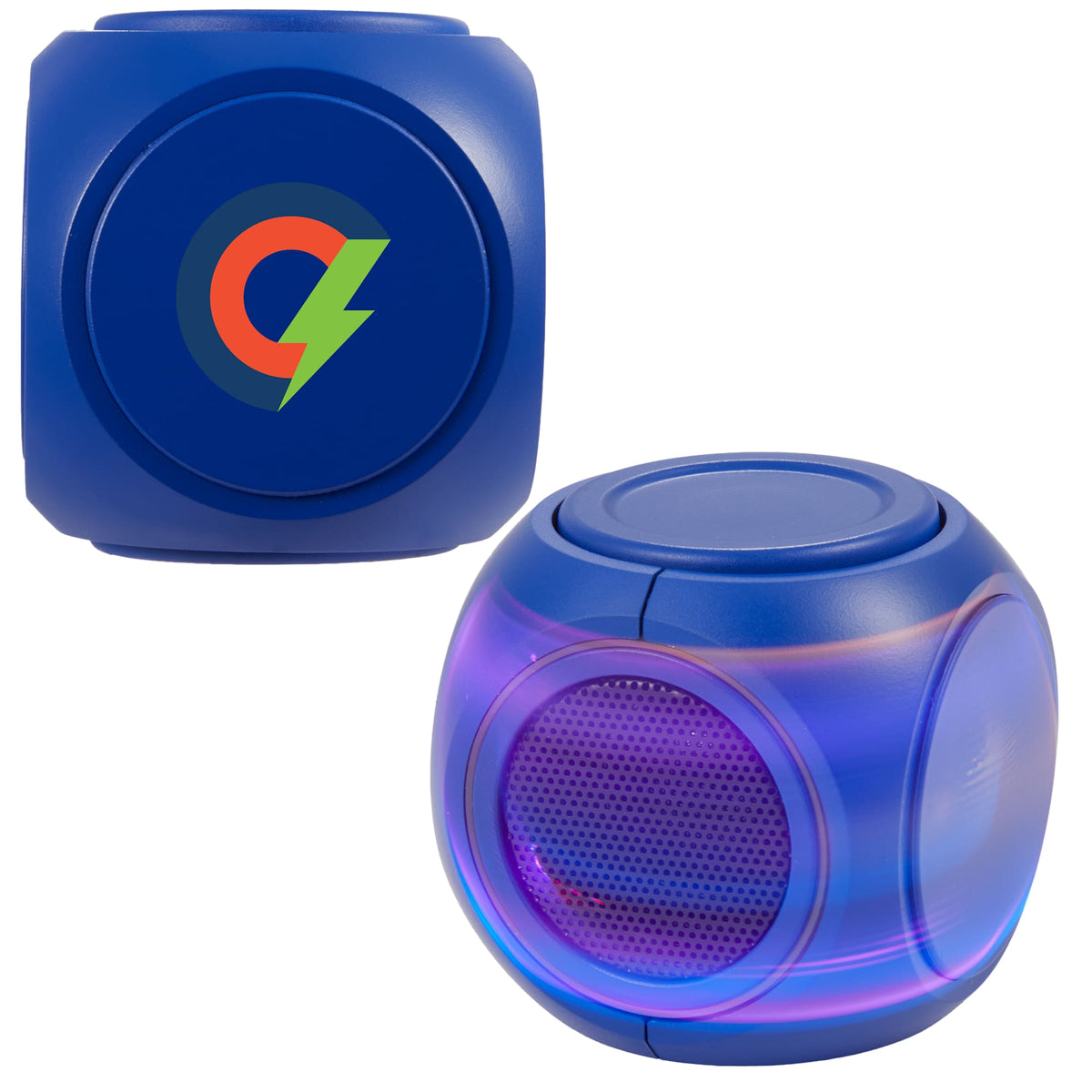SpinNova Light Up Speaker with Fidget Spinner Full Color - Royal - Default