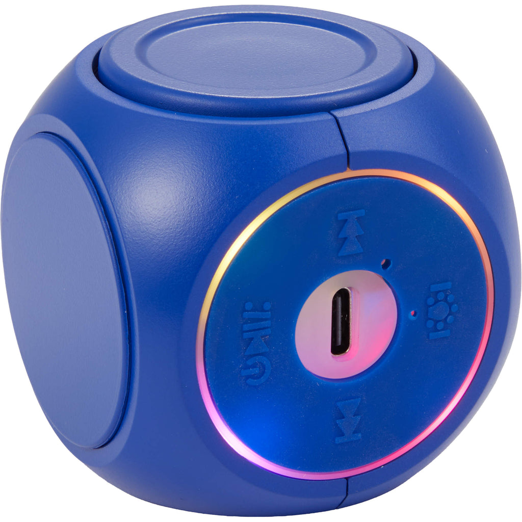 SpinNova Light Up Speaker with Fidget Spinner Full Color - Royal - Detail 4