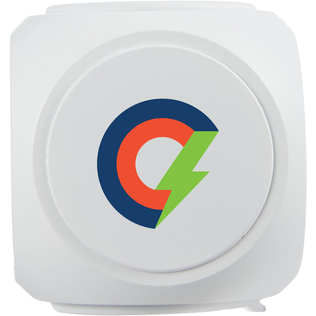SpinNova Light Up Speaker with Fidget Spinner Full Color - White - Front