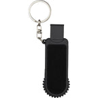 SpinStand Keychain with Phone Stand and Fidget Spinner Full Color - Black - Back 2