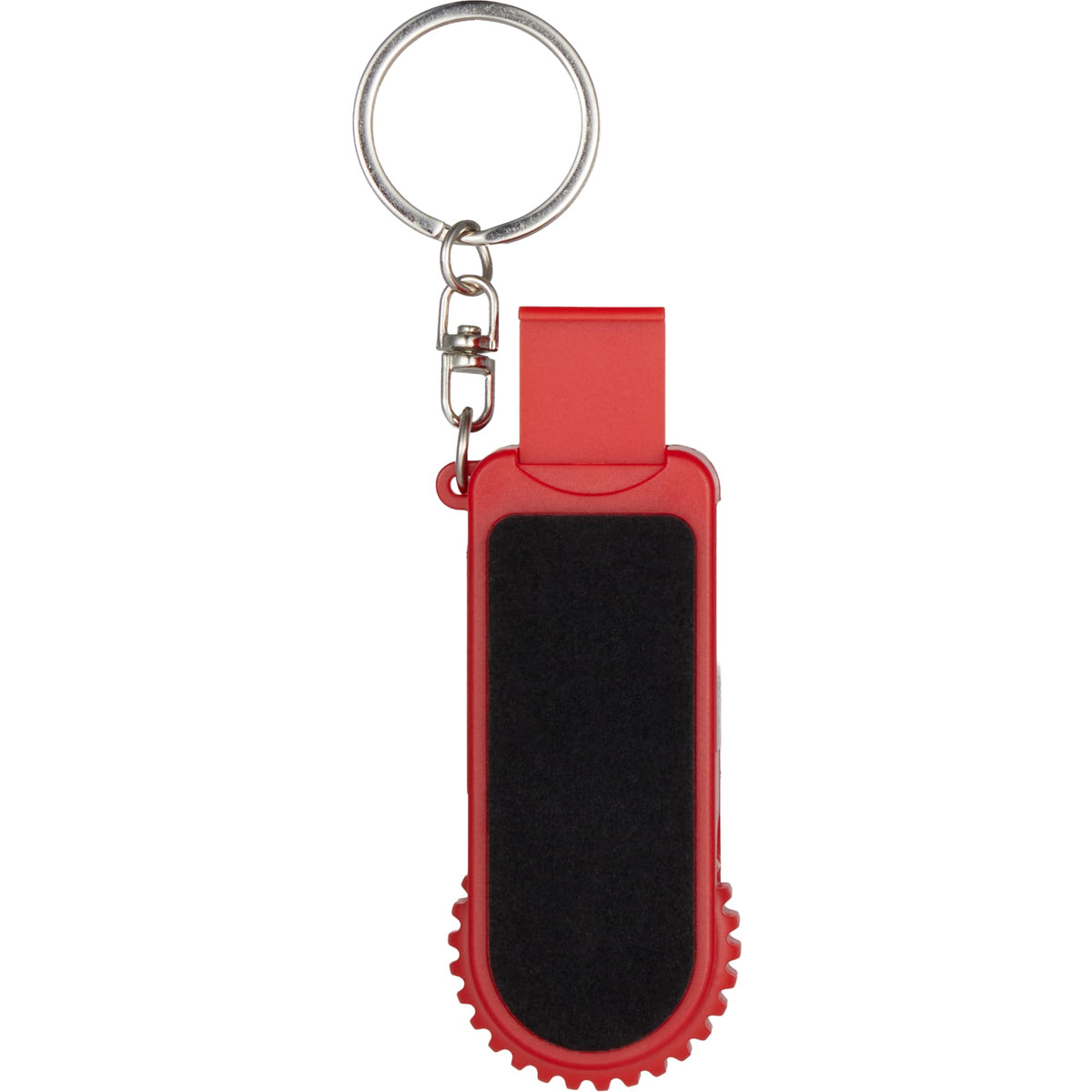 SpinStand Keychain with Phone Stand and Fidget Spinner Full Color - Red - Back 2