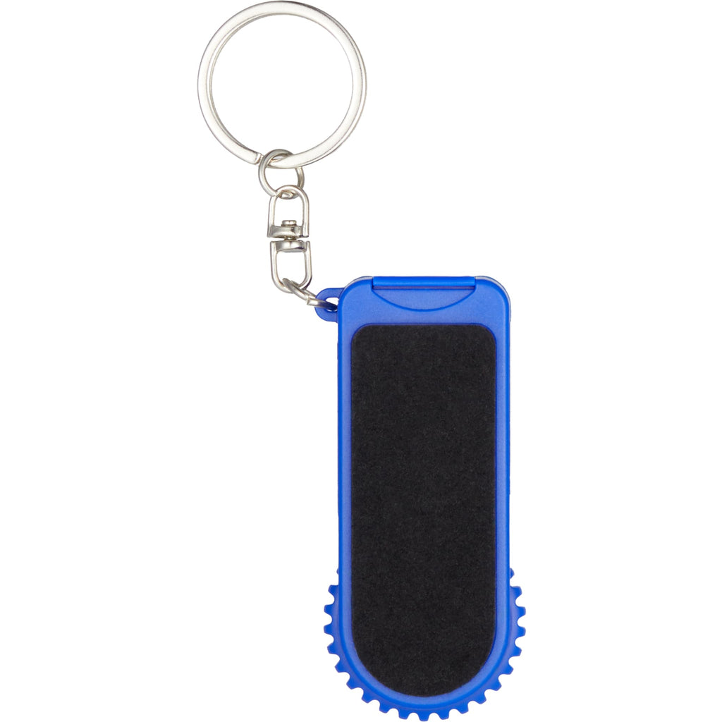 SpinStand Keychain with Phone Stand and Fidget Spinner Full Color - Royal - Back