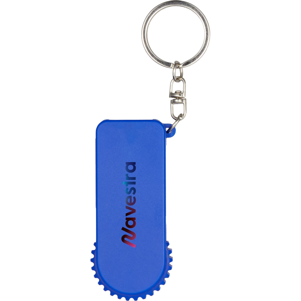 SpinStand Keychain with Phone Stand and Fidget Spinner Full Color - Royal - Front