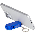 SpinStand Keychain with Phone Stand and Fidget Spinner Full Color - Royal - Propped