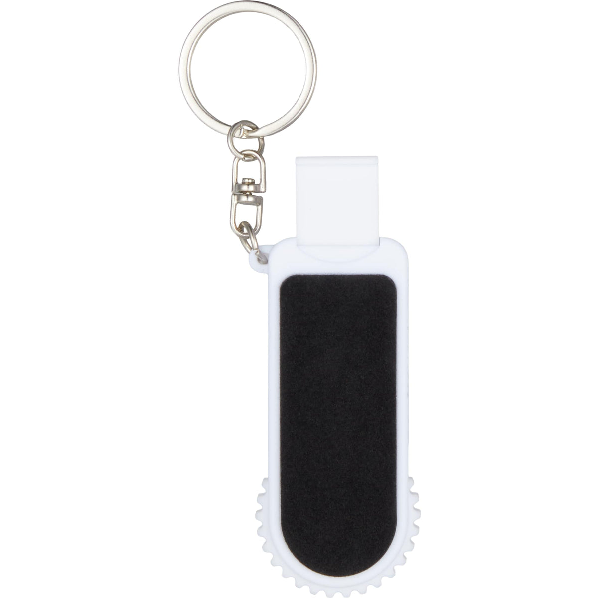 SpinStand Keychain with Phone Stand and Fidget Spinner Full Color - White - Back 2