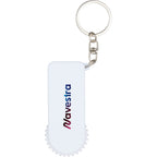 SpinStand Keychain with Phone Stand and Fidget Spinner Full Color - White - Front