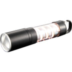Spiral Filament Lantern Flashlight with Zoom, 150 Lumens Laser Engraving - Black - Right Angle