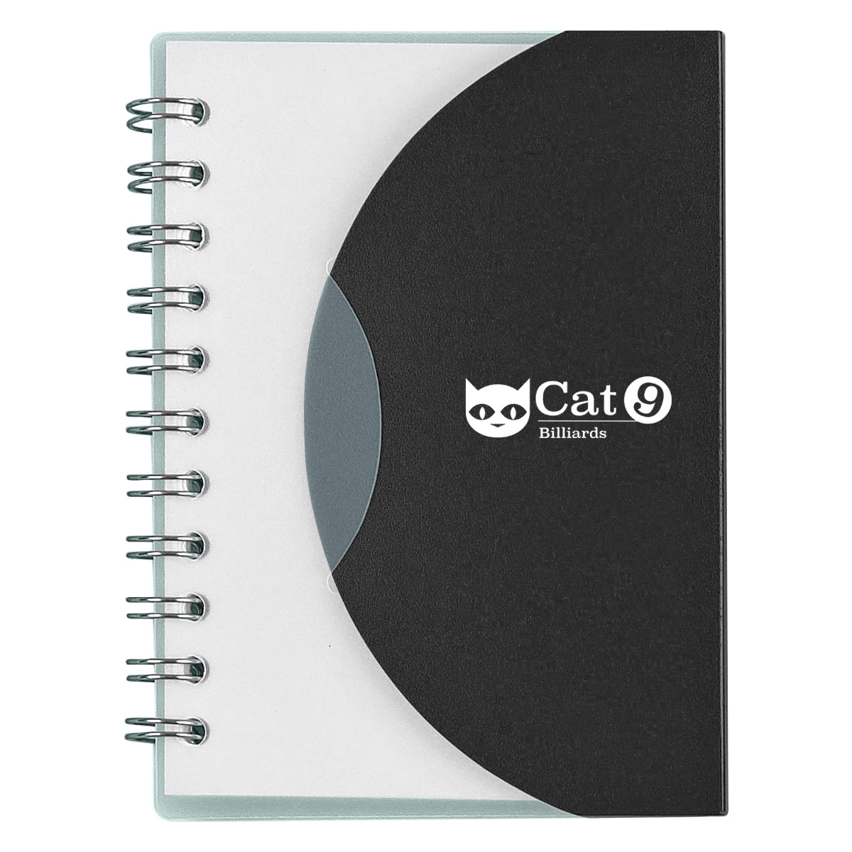 Spiral Notebook, Mini - Black - Silk Screen