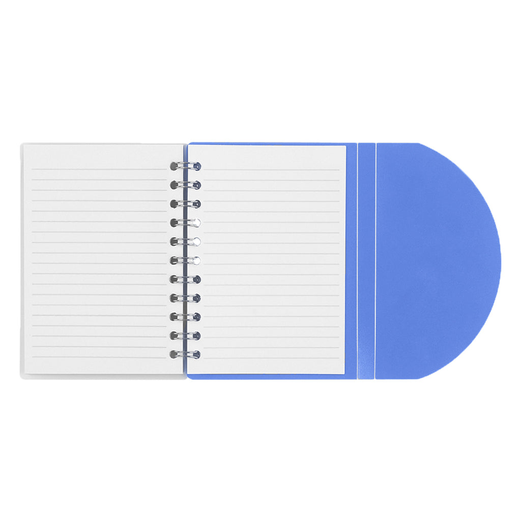 Spiral Notebook, Mini - Blue - Open_Blank