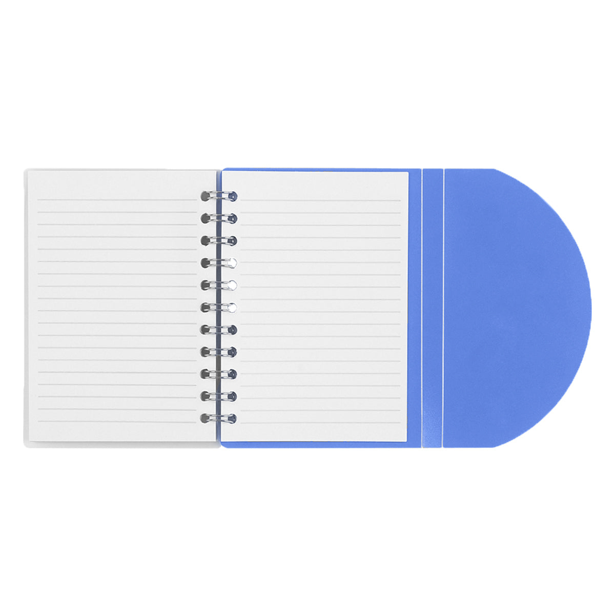 Spiral Notebook, Mini - Blue - Open_Blank