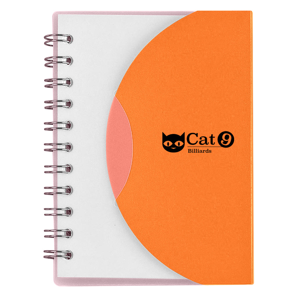 Spiral Notebook, Mini - Orange - Silk Screen