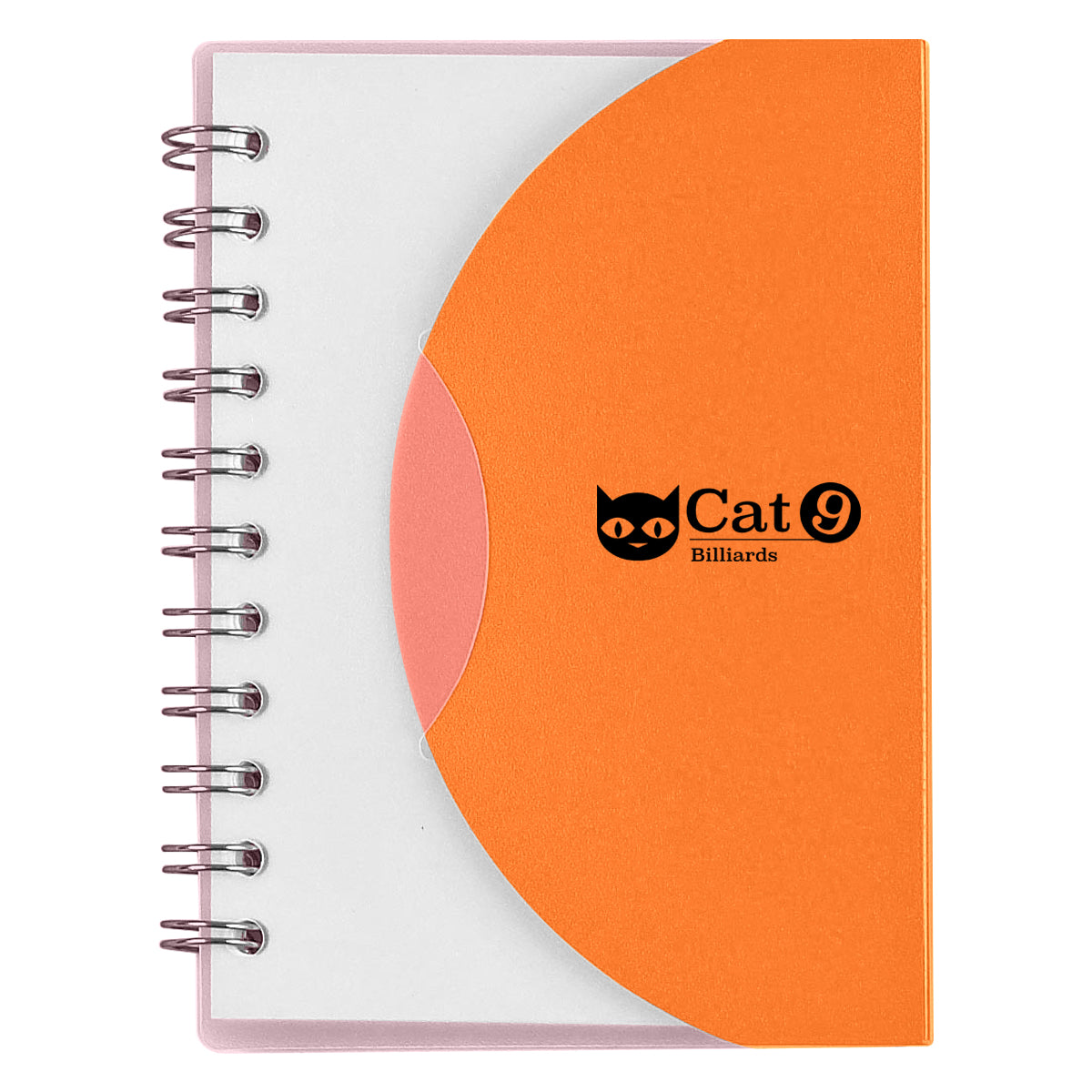 Spiral Notebook, Mini - Orange - Silk Screen