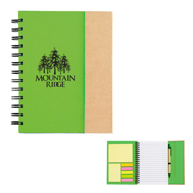 Spiral Notebook, Sticky Notes and Flags