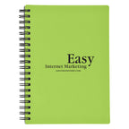 Spiral Notebook with a Rubbery Cover - Lime Green - Silk Screen