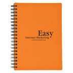 Spiral Notebook with a Rubbery Cover - Orange - Silk Screen