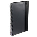 Spiral Notebook with Clear Front Pocket, 5.5 x 8.5 Inches - Black - Right Angle 2