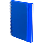Spiral Notebook with Clear Front Pocket, 5.5 x 8.5 Inches - Blue - Left Angle 2