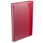 Spiral Notebook with Clear Front Pocket, 5.5 x 8.5 Inches - Red - Right Angle