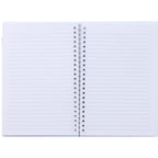 Spiral Notebook with Clear Front Pocket, 5.5 x 8.5 Inches - White - Open