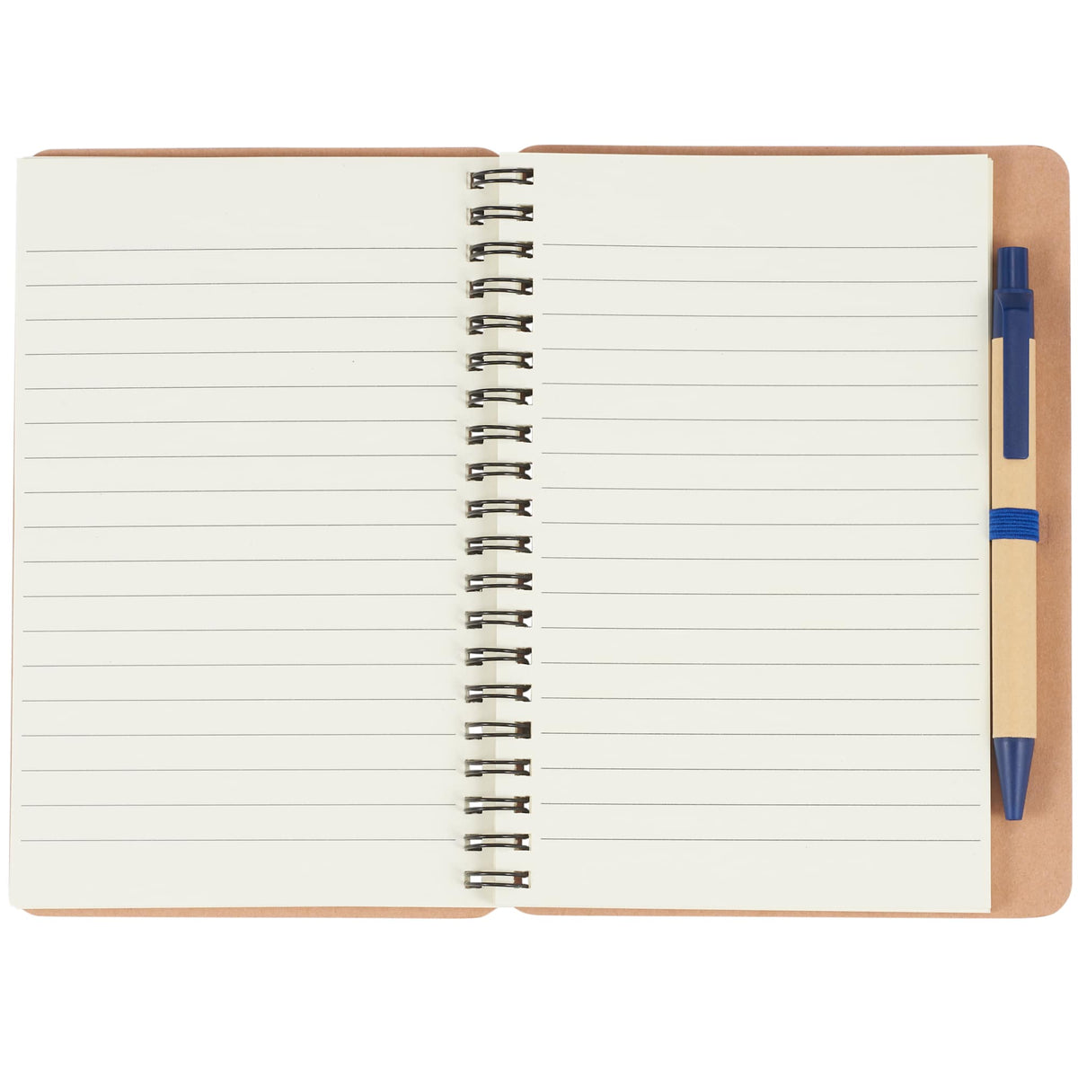 Spiral Notebook with Matching Pen, 5 x 7 Inches - Blue - Front 2
