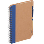 Spiral Notebook with Matching Pen, 5 x 7 Inches - Blue - Right Angle
