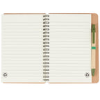Spiral Notebook with Matching Pen, 5 x 7 Inches - Green - Front 2